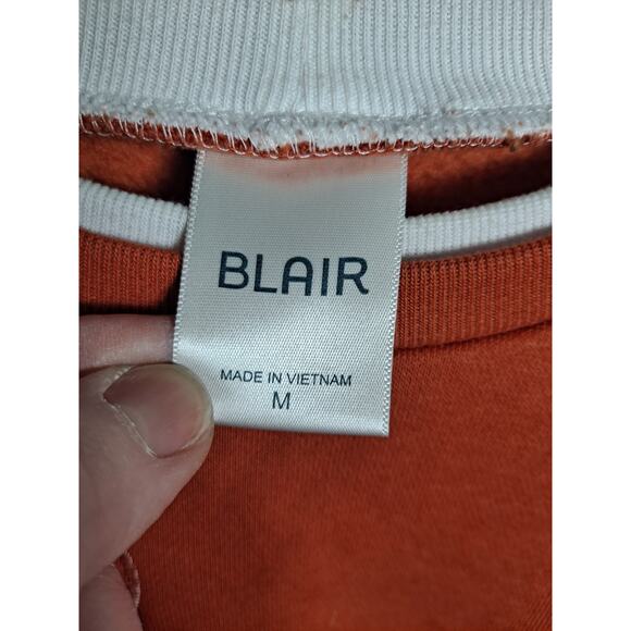 Blair Women's Orange‎ Better-Than-Basic Embroidered Tunic Sweatshirt Size M - Picture 6 of 6